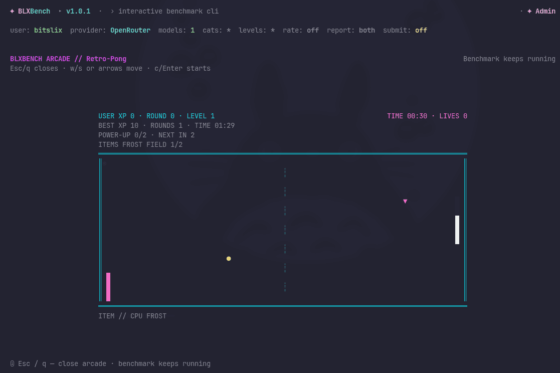 Retro-Pong in action — CPU FROST field item